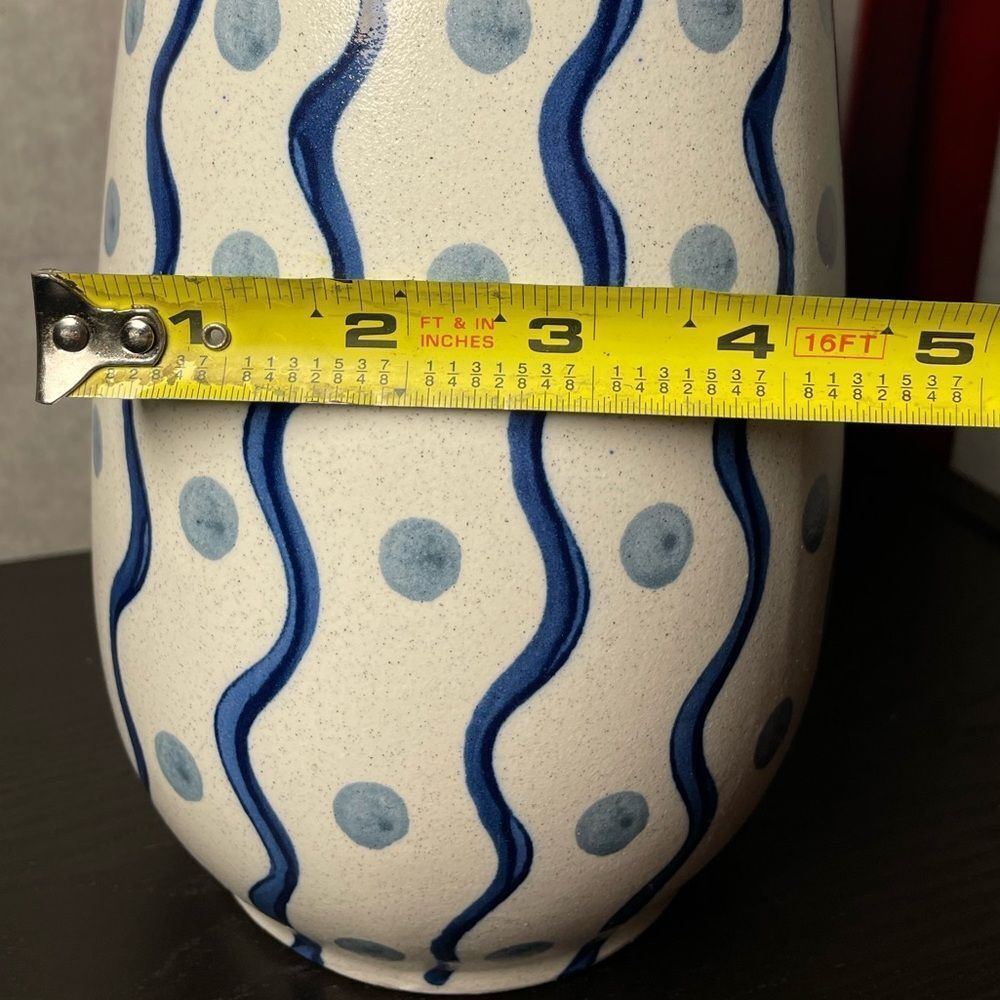 Kersten Fine Earthware Artisan Crafted Retro Designed Ceramic Vase w/Handles - Picture 11 of 13